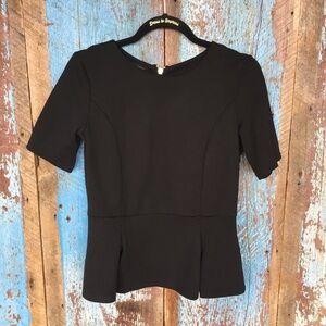 Talbots Black Top with Flare Bottom Size SP
